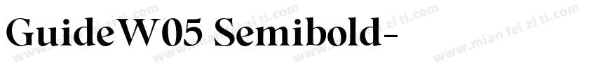 GuideW05 Semibold字体转换